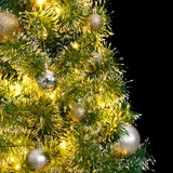 Artificial Christmas Tree with 150 LEDs&Ball Set&Flocked Snow 150 cm