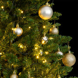 Artificial Hinged Christmas Tree with 150 LEDs & Ball Set 120 cm - Side View