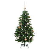 Artificial Hinged Christmas Tree with 150 LEDs & Ball Set 120 cm