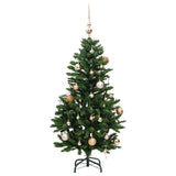 Artificial Hinged Christmas Tree with 150 LEDs & Ball Set 150 cm - Top-Down View