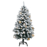 Artificial Hinged Christmas Tree with 150 LEDs & Ball Set 120 cm