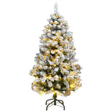 Artificial Hinged Christmas Tree with 150 LEDs & Ball Set 150 cm