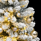 Artificial Hinged Christmas Tree with 150 LEDs & Ball Set 150 cm - Side View
