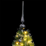 Artificial Christmas Tree with 150 LEDs&Ball Set&Flocked Snow 120 cm - Front View