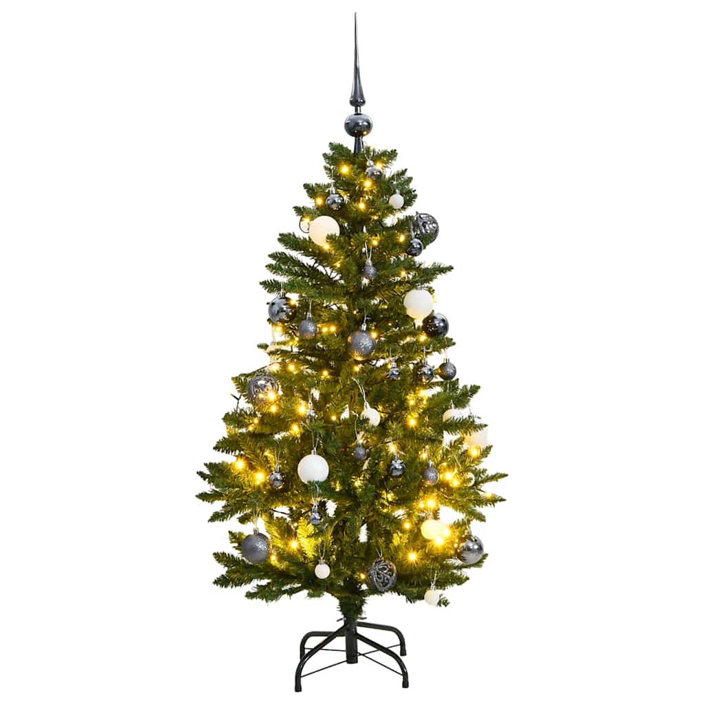 Artificial Hinged Christmas Tree with 150 LEDs & Ball Set 120 cm