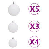 Artificial Hinged Christmas Tree with 150 LEDs & Ball Set 120 cm - Extra Image