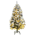 Artificial Hinged Christmas Tree with 150 LEDs & Ball Set 120 cm