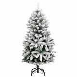 Artificial Hinged Christmas Tree with 150 LEDs & Ball Set 150 cm - 45-Degree Angle