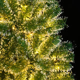 Artificial Christmas Tree 300 LEDs & Flocked Snow 210 cm - Side View