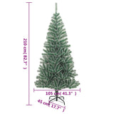 Artificial Christmas Tree 300 LEDs & Flocked Snow 210 cm - Low Angle
