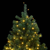 Artificial Hinged Christmas Tree 300 LEDs 210 cm - Front View