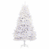 Artificial Christmas Tree White 180 cm PVC and Metal - Side View