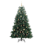 Artificial Hinged Christmas Tree with 300 LEDs & Ball Set 180 cm