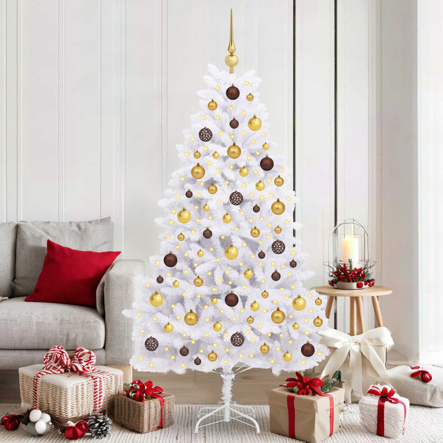 Artificial Christmas Tree 180 cm PVC and Steel White