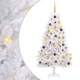 Artificial Christmas Tree White 90 x 90 x 180 cm PVC and Metal - Front View