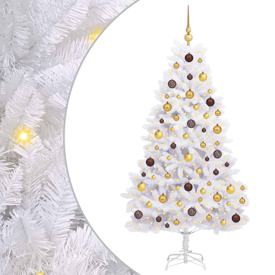 Artificial Christmas Tree 180 cm PVC and Steel White