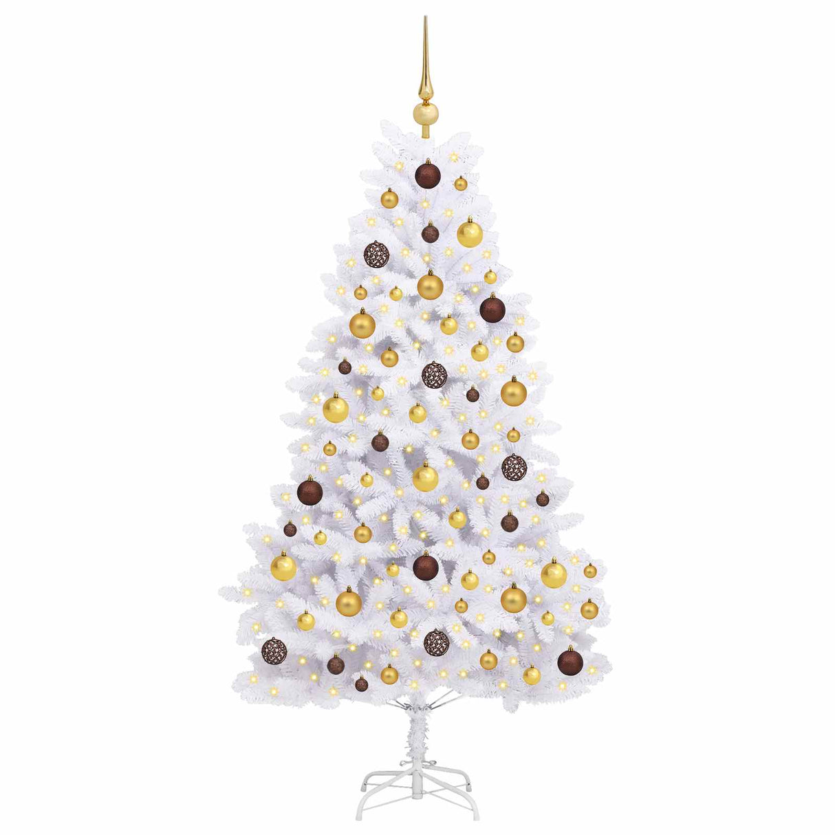 Artificial Christmas Tree White 90 x 90 x 180 cm PVC and Metal