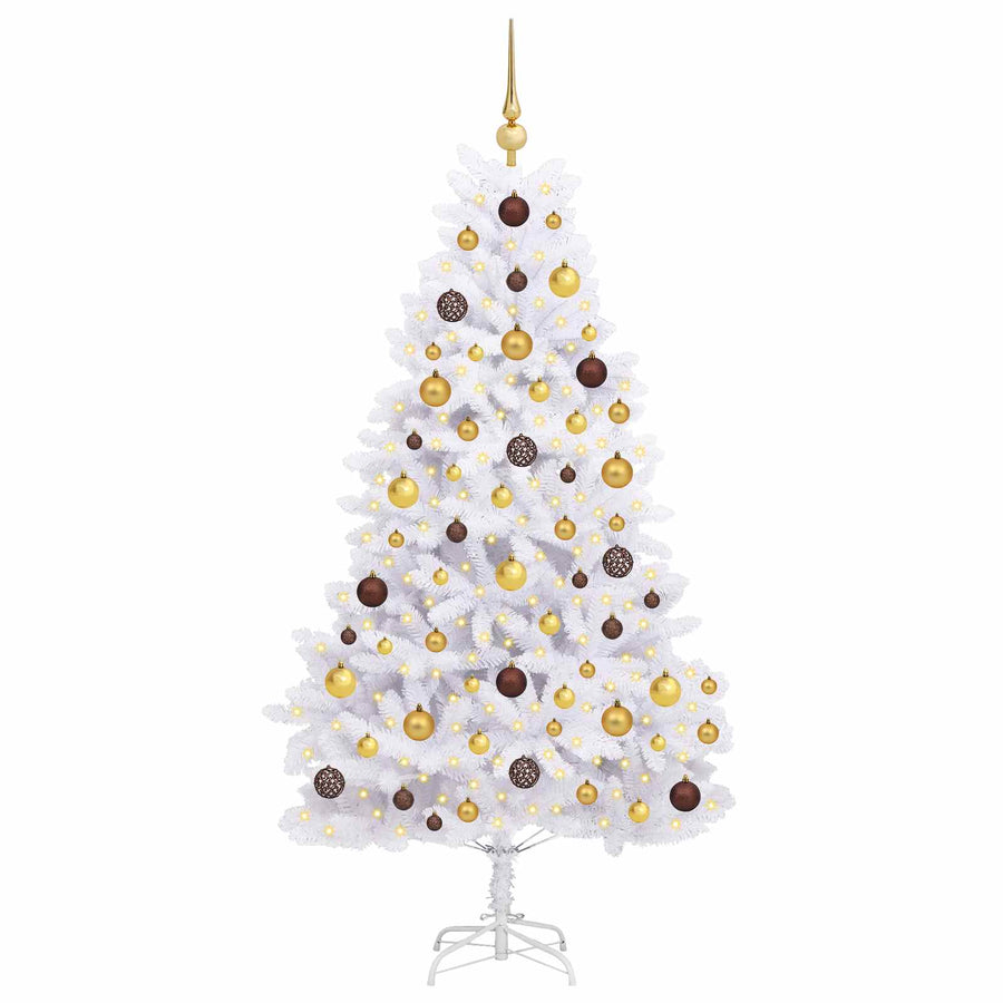 Artificial Christmas Tree 180 cm PVC and Steel White