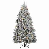 Artificial Hinged Christmas Tree 300 LEDs & Ball Set 210 cm - Top-Down View