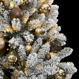 Artificial Hinged Christmas Tree 300 LEDs & Ball Set 240 cm - Side View