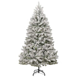 Artificial Hinged Christmas Tree 300 LEDs & Ball Set 240 cm - 45-Degree Angle
