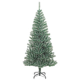 Artificial Christmas Tree with 300 LEDs&Ball Set&Flocked Snow 180 cm - 45-Degree Angle