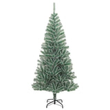 Artificial Christmas Tree with 300 LEDs&Ball Set&Flocked Snow 210 cm - 45-Degree Angle