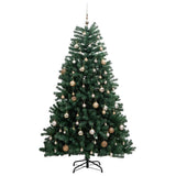 Artificial Hinged Christmas Tree with 300 LEDs & Ball Set 180 cm - Top-Down View