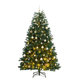 Artificial Hinged Christmas Tree with 300 LEDs & Ball Set 210 cm
