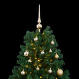 Artificial Hinged Christmas Tree with 300 LEDs & Ball Set 210 cm - Front View