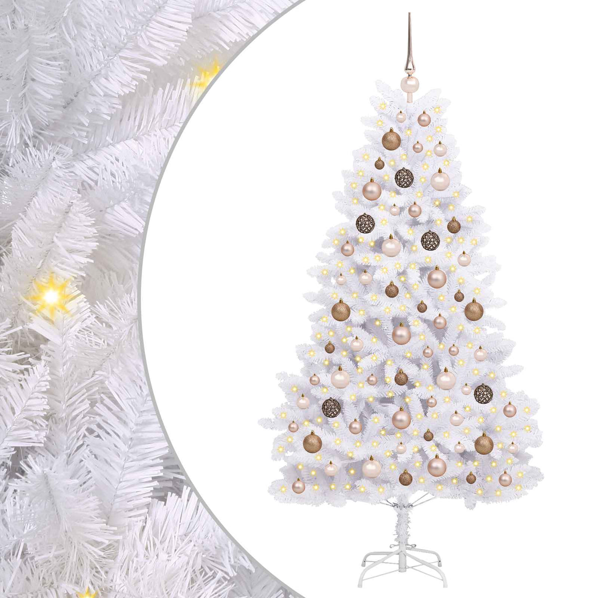 Artificial Christmas Tree 180 cm PVC and Steel White