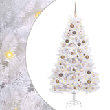 Artificial Christmas Tree 180 cm PVC and Steel White - Front View