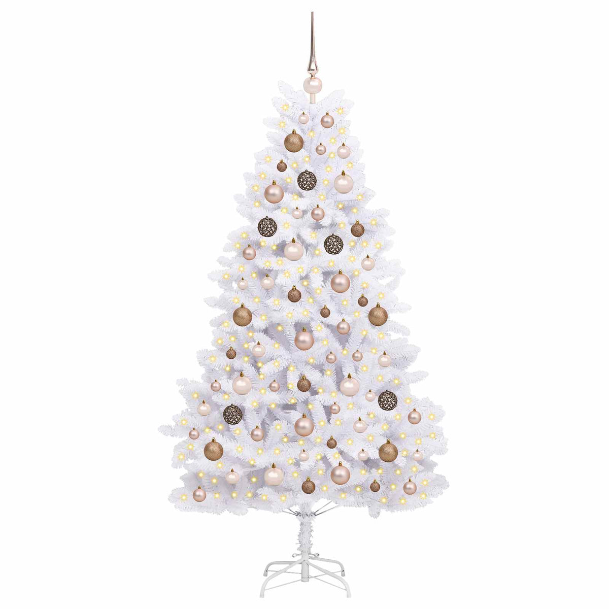 Artificial Christmas Tree 180 cm PVC and Steel White