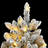 Artificial Hinged Christmas Tree 300 LEDs & Ball Set 180 cm - Front View