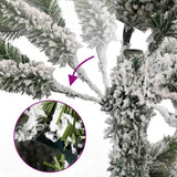 Artificial Hinged Christmas Tree 300 LEDs & Ball Set 180 cm - Rear View