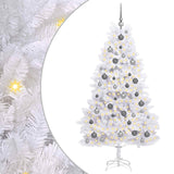 Artificial Christmas Tree White 90 x 90 x 180 cm PVC and Metal - Front View