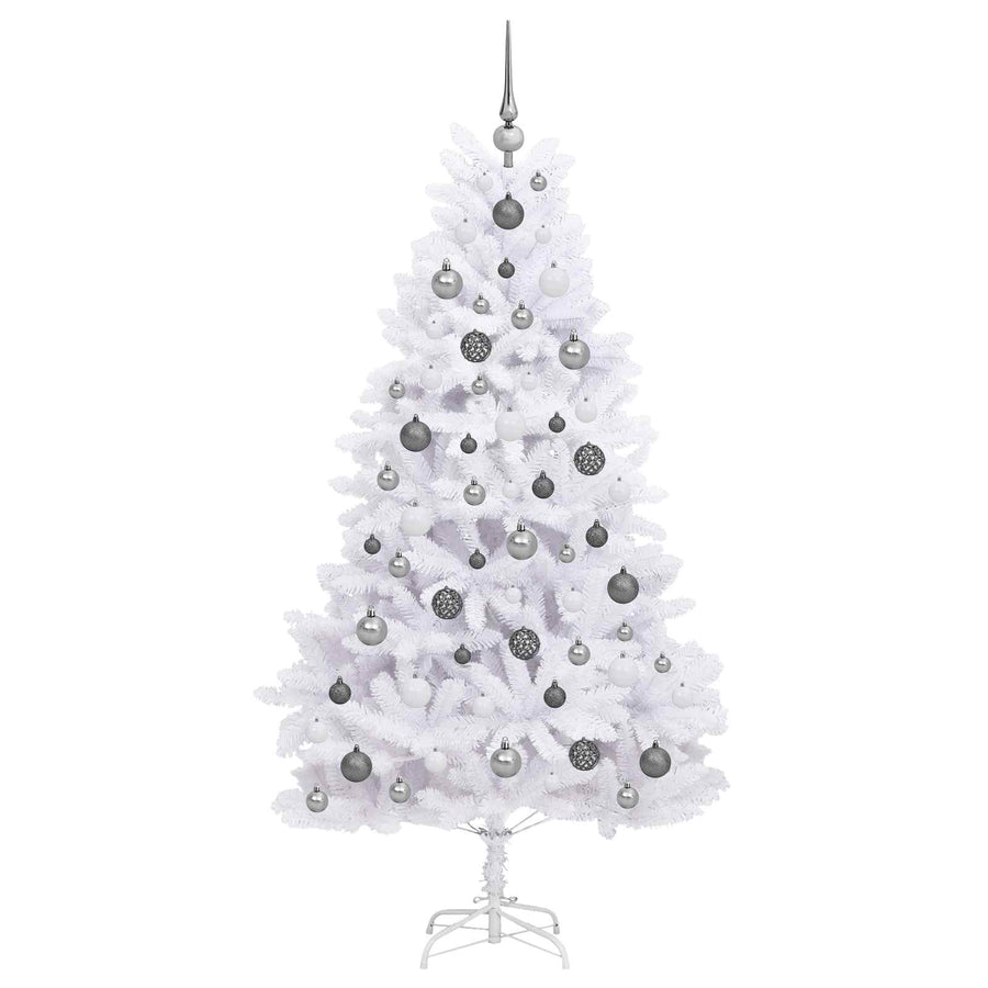 Artificial Christmas Tree 180 cm PVC and Steel White