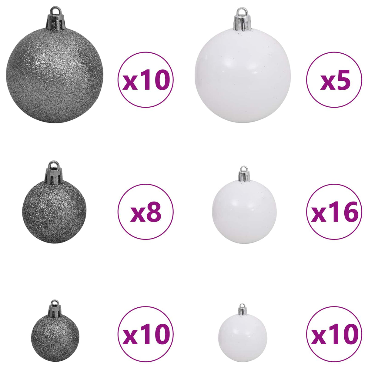 Artificial Christmas Tree White 90 x 90 x 180 cm PVC and Metal