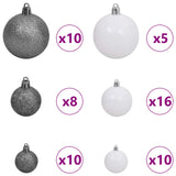 Artificial Christmas Tree White 90 x 90 x 180 cm PVC and Metal
