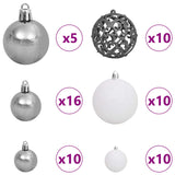 Artificial Christmas Tree White 90 x 90 x 180 cm PVC and Metal - Low Angle