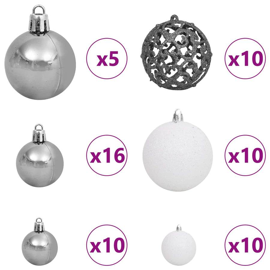 Artificial Christmas Tree 180 cm PVC and Steel White