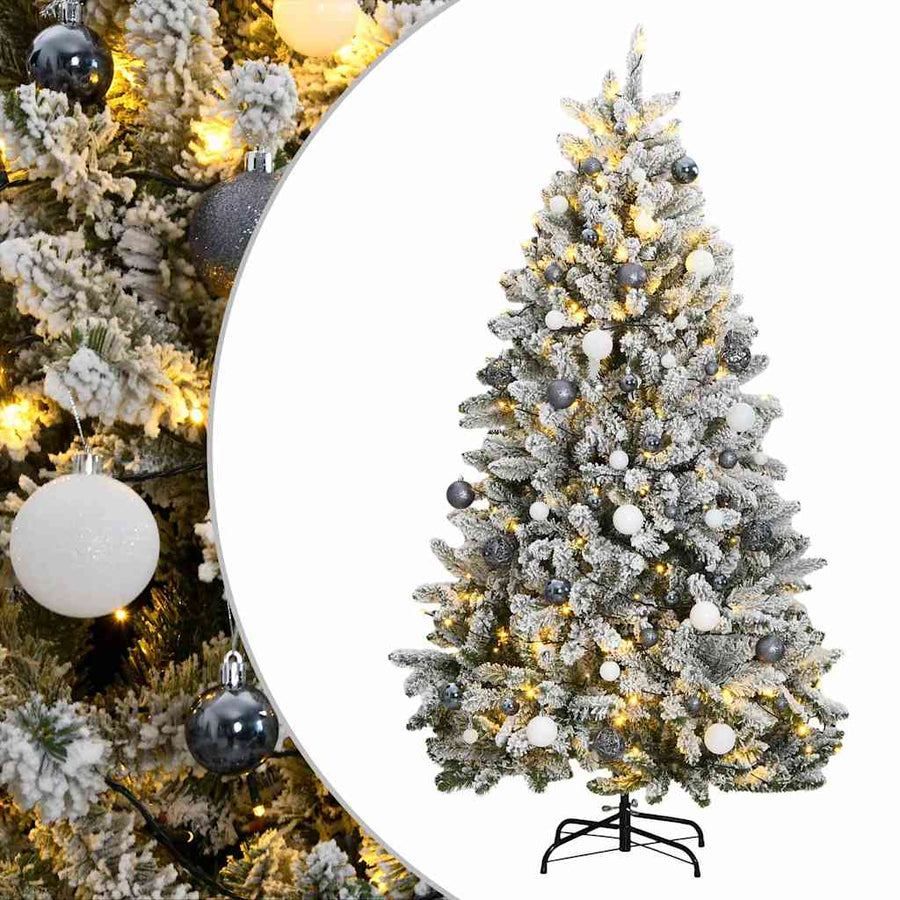 Artificial Hinged Christmas Tree 300 LEDs & Ball Set 180 cm