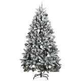 Artificial Hinged Christmas Tree 300 LEDs & Ball Set 180 cm - Top-Down View