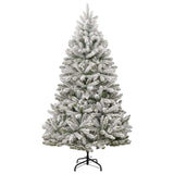Artificial Hinged Christmas Tree 300 LEDs & Ball Set 210 cm - 45-Degree Angle