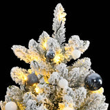 Artificial Hinged Christmas Tree 300 LEDs & Ball Set 240 cm - Front View