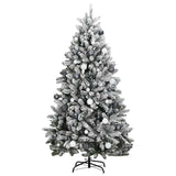 Artificial Hinged Christmas Tree 300 LEDs & Ball Set 240 cm - Top-Down View
