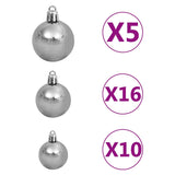 Artificial Hinged Christmas Tree 300 LEDs & Ball Set 240 cm - Extra Image