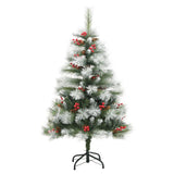 Artificial Hinged Christmas Tree 150 LEDs 120 cm - Top-Down View