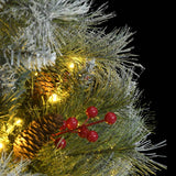 Artificial Hinged Christmas Tree 150 LEDs 150 cm - Side View