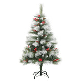 Artificial Hinged Christmas Tree 150 LEDs 150 cm - Top-Down View
